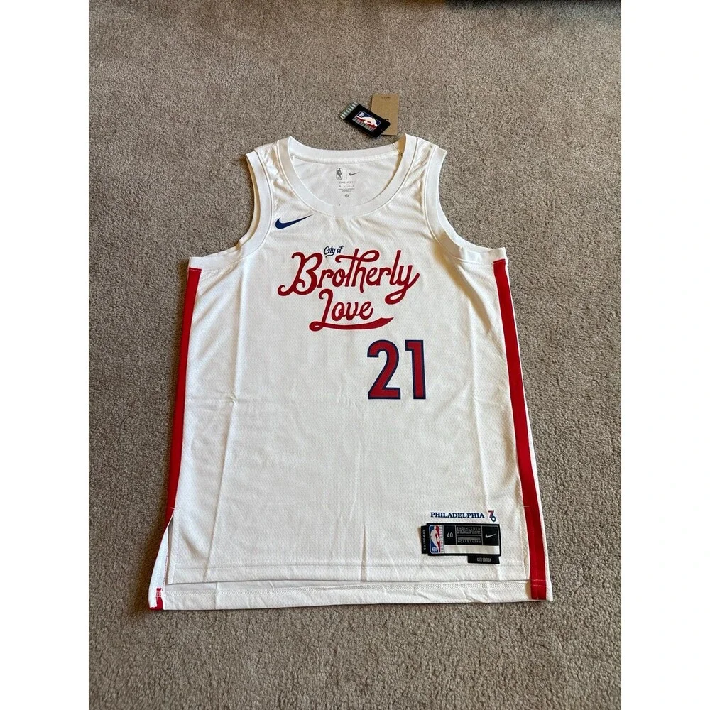 Joel Embiid Philadelphia 76ers Nike Men’s Basketball Jersey Size Large